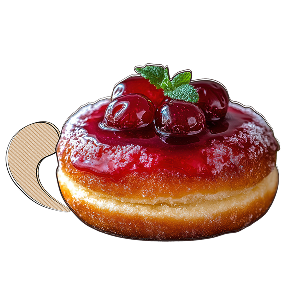 Donut à la cerise basque