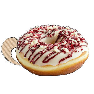 donut au piment d'espellette glaçage chocolat blanc